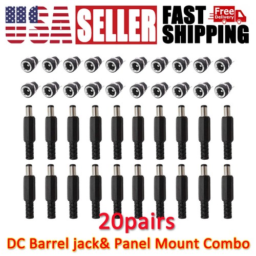 Male barrel jack plug - barrel, female