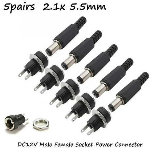 Pair 12v male female - pair,